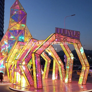 钢结构亚克力发光装饰拱门