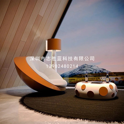 玻璃钢创意圆形茶几座椅