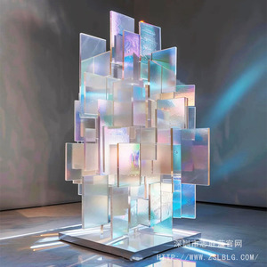 光影立方塔-亚克力雕塑