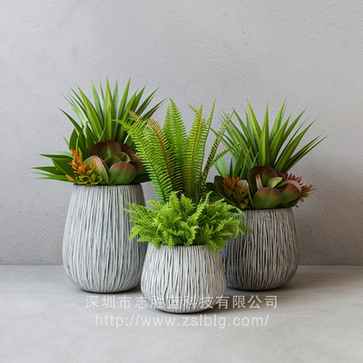 条纹理落地花瓶