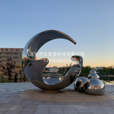 不锈钢大型小区门口雕塑