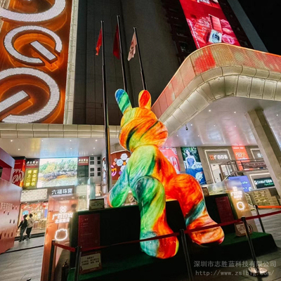 发光兔子雕塑