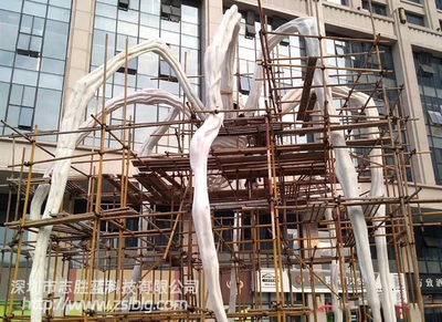 长沙广场H10米玻璃钢蜘蛛雕塑