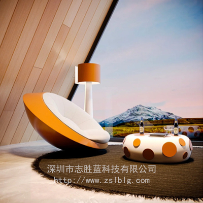 玻璃钢创意圆形茶几座椅