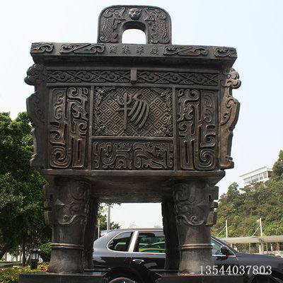 玻璃钢旅游景区雕塑宝鼎 玻璃钢广场装饰观赏宝鼎
