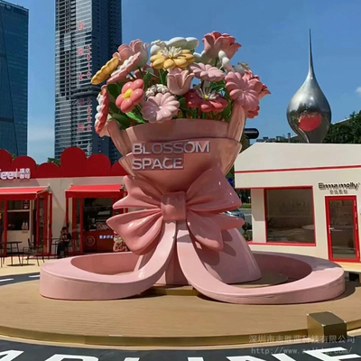 玻璃钢花朵雕塑