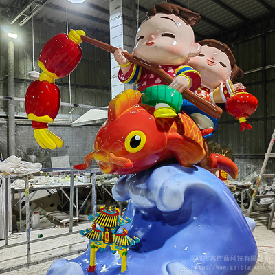 博物馆年画吉祥物雕塑