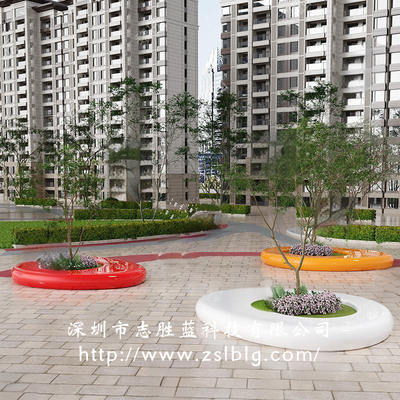 玻璃钢大型花坛树池
