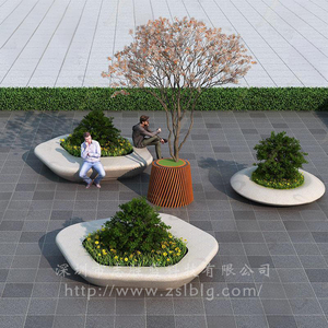 玻璃钢树池坐凳