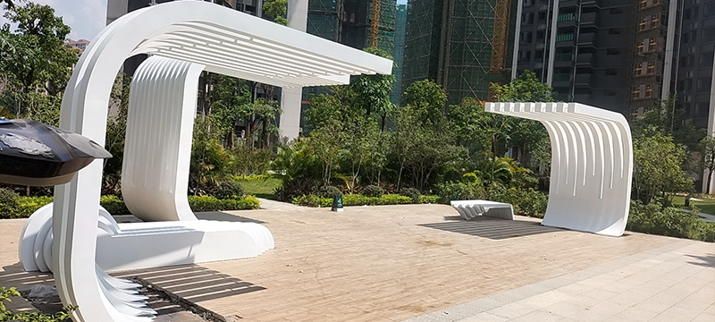 广东惠州定制不锈钢异形户外景观坐凳 - 深圳市志胜蓝科技有限公司